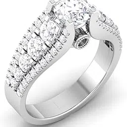 avsar 14k (585) White Gold Ring for Women-picture-32