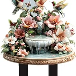 MYADDICTION Garden Stake Outdoor Fountain Flowers Patio Lawn Waterproof Flower Pot Stake image 1