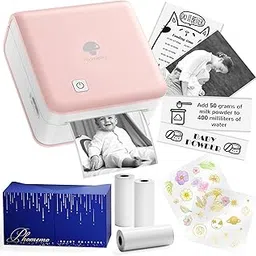 Phomemo Print Pod Mini Printer Sticker Printer, Thermal Sticker Maker, Bluetooth Printer for Learning Notes, Photos, List, Stickers, Gift, Pink-picture-45