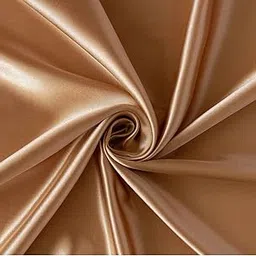 TRUE VALUA Jaipur Sanganeri Silky Satin Fabric Plain Solid Satin Material Silk & Shiny Round Running Fabrics/Salwar Suit (5 Meter, Golden)-picture-19
