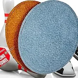 Strikeclub Bowling Ball Shammy Towel | Oval Shape Dual Sides Leather Bowling Towel | Easy Wipe Off Dirt & Oil to Boost Precision | Bowling Accessories (2-Towels)-picture-26