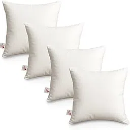 Cushion Inserts | 15 x 15 Inch, Set of 4 (38x38 cm) | Hollow Fiber Fill | Soft Microfiber Casing | White Cushion Inners for Sofa, Bed & Chairs | Fluffy Hotel Quality Throw Pillow Inserts-picture-17