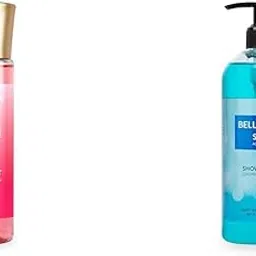 Bella Vita Luxury Hot Mess Woman Body Spray Mist Perfume, 150ML Skai Aquatic Body Wash Refreshing Shower Gel for Deep Cleansing, Hydrating & Moisturising Skin with Aloe Vera 500 Ml image 1