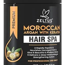 ZELTUS Moroccan Argan Hair Spa Keratin Hair Spa with Moroccan Argan and Ginger Root Oil, 1000 g, for Dry, Damaged, and Brittle Hair, Dermatologically Tested, FDA Approved, Pack of 1-image-69