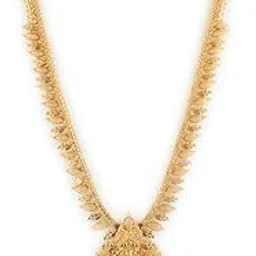 lovely dreams 1 Gram Micro Gold Plated Traditional Trendy South Indian Fashion Jewellery Stylish Ruby Emrald Stone Haram for Women & Girls(HRM-9003)-picture-21