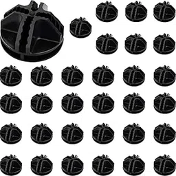SPACE ORGANISER Wire Cube Plastic Connectors - Modular Storage Organizer Closet Wire Shelving Connectors, Portable Wardrobe Connectors - Black (Pack of 10)-picture-16