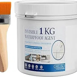 KIRMIT 1Kg Transparent Waterproofing Glue with Brush for Roof Leakage, Crack Seal Water Leakage Solution Indoor Outdoor, Waterproof Adhesive Sealant for Bathroom Pipe Wall Tile Surface Window (1 KG)-image-80