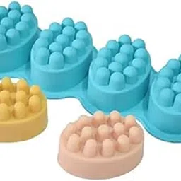 Noble Foods Massage Bar Silicone Soap Mold, 4 x 4.5 oz Cavities, DIY Handmade Soap Making Mold, Baking Cake Fondant Mousse Pudding Jelly Chocolate Mould Tray Pack of 1-image-15