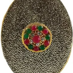 vidhya kangan Handmade Fancy Stone stud Work Saree pin Brooch for Women Jewellery Latest Stylish Crystal Unisex Floral Shape Brooch for Women/Girls (sku-bro2560)-picture-14