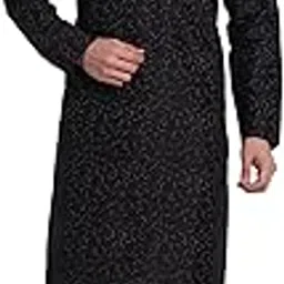amazon brand - anarva Men's Art Silk Printed Kurta Pajama Set Mandarin Collar Ethnic Motifs Party Dress-picture-46