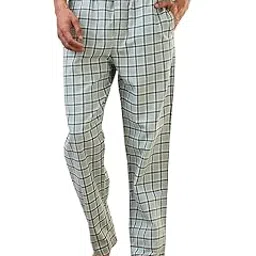raymond Men Regular Fit Checks Pattern Pure Cotton Pyjama-picture-49