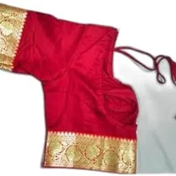 Satin Benarosi Readymade Fancy Round-Neck Blouse for Women|Style - 992 Women's Blouses & Shirts-picture-34