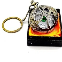 blue aura Premium Pocket Watch Metal Keychain | Clock 5 Retro Vintage for Gifting with Key Ring (pack of one)-picture-32