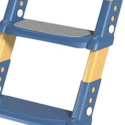 Potty Chair Seat with Ladder Folding Potty Train Seat for Boys Girls Baby Blue image 1