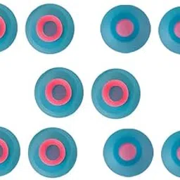 DREAMY10 Pieces (5 Pairs) Replacement Earbud Ear Tips Earphone [Fit Inner Hole 3.8mm - 4.2mm Headphones], Hybrid Silicone Tips 10 PCS (Universal Size) (Pink & Blue)-picture-64