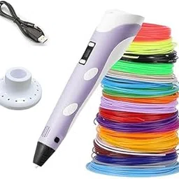 3D Printing Pen for Kids with LCD Display USB Charging Including 10 Filaments 3D Drawing Pen Perfect for DIY and Crafting for Kids (Purple)-image-68