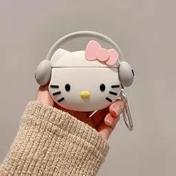 Emoh Roced Compatible for AirPods Pro 2 Case with Keychain, Drop Protection, Protective Case, Supports Wireless Charging Cover for AirPods Pro 1st/2nd Generation (2022/2019)- (Kitty White)-picture-16