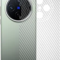 AtOdds Mobile Skin Sticker Wrap | Compatible for VIVO X200 (5G)| Scratchproof Matte Finish | Full Coverage for All Sides & Camera Protection (Transparent CarbonFiber)-picture-10