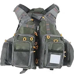 pinsofy Breathable Fishing Waistcoat, Adjustable Shoulder Straps Fishing Waistcoat Faster Drying for Fishing Enthusiast for Outdoor Fishing-picture-31