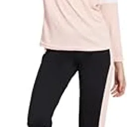 dtr fashion Peach Polyester Lycra Blend Front Taped Tracksuit | Co-ord Set For Women| Active Wear Suit Set For Women| Track Suit Set For Women (TSSET1097, 2XL)-picture-16