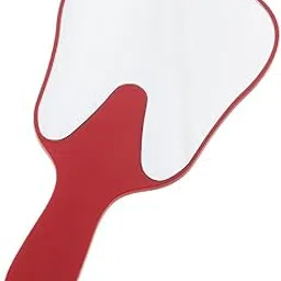 THE STYLE SUTRA Cute Tooth Shaped Hand Held Plastic Makeup Mirror Gift Red-picture-16
