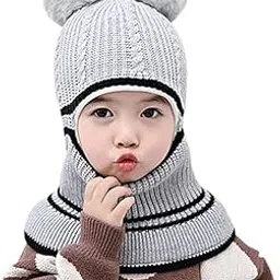 topibaaz Toddler Winter Hat Baby Beanie Cap for Girls Boys Soft Fleece Lined Woolen Hat for Kids Skull Earflap Hood Monkey Caps (Age 1-6 Yrs)-picture-46