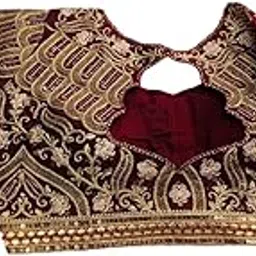 Women's Readymade Blouse Embroidery Multi Heavy Coding Gold Thread Indian Ethnic Designer Stitched Bridal Saree Blouse for Wedding Women Blouse for Saree Lehenga Choli-image-10