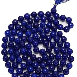 Shree Shyam Gems and Jewellery Stone 108+1 Beads Agate Hakik Mala for Shani (Blue)-image-70