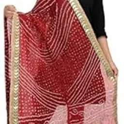 Women's Art Silk Bandhani Dupatta - (2.25 Meter)-image-4