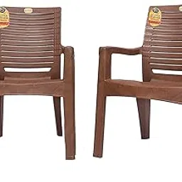 ANMOL Moulded Fortuner High Back Chair with Heavy Structure Build for Home, Garden, Office, Outdoor Brown (Heavy Sturdy Structure Matt Pattern) Pack of (2)-picture-10