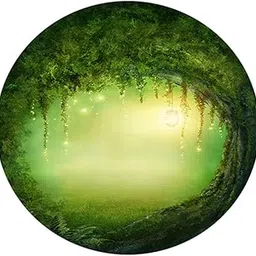 MERISHOPP® Digital Printing Tablecloth Table Cover 140X140Cm 5.Green Light Forest|Home & Garden|Kitchen Dining & Bar|Linens & Textiles|Tablecloths-picture-18