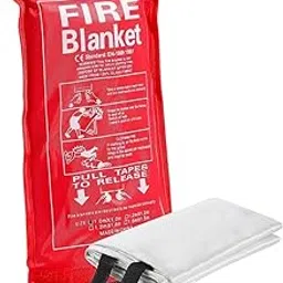 Honbuty Fire Blanket, Fiberglass Fire Emergency Blankets, Suppression Blankets, Flame Retardant Blanket, Emergency Survival Safety Cover for Kitchen, Fireplace, Car, Office, Warehouse (150 x 150 Cm)-picture-36