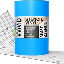 VViViD Blue Low-Tack Adhesive Vinyl Stencil Masking Film Roll (12" x 10ft)-picture-39