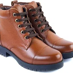 xhugoy 2001 BLACK COLOUR OXFORD BIKER/POLICE ANKLE LACE-UP BOOTS FOR BOYS/WOMEN(UNISEX)-picture-13