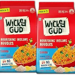 WickedGud Curry Nourishing Instant Noodles (201gm x 2) | Healthy Noodles | No Maida | No Oil | No MSG | High Protein | High Fibre | Cholesterol Free-picture-29