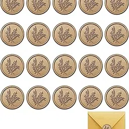20 Wax Seal Stamp Kit, Premium Wax Seal Stickers for Wedding Invitations, Gift Wrapping, Party Decor, 30mm Embossing Stamp with Self-Adhesive Backing image 1