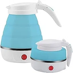MEBISO Travel Folding Electric Kettle, Fast Boiling, Beautiful Design Collapsible, Portable Electric Kettle, 600ml Boil Dry Protection, 100-240V Food Grade Silicone Foldable Kettle (redomcolor)-picture-17