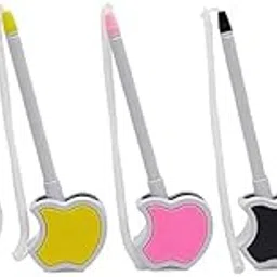 Prescent 2pc Random Color Apple Design Desk Pen for Desk reception easy to use and store pen (pack of 2, Random Color)-picture-13
