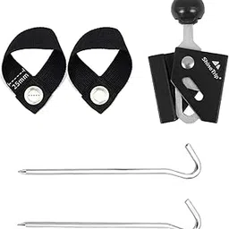 LICHTS Tarp Pole Tip Cover Canopy Tent Support Tent Fly Holder Black with Webbing-picture-30