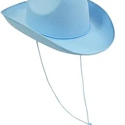 myaddiction Western Cowboy Hat Versatile with Chin Strap for Women Men Photo Props Party Light Blue-picture-59