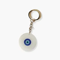 AK CRAFTHUB White Blue Evil Eye Keychain (pack of 1)-picture-19