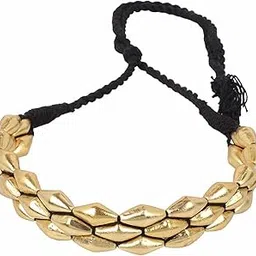 veni Oxidised Gold Polished Dholki Choker Necklace for Women Girls-picture-26