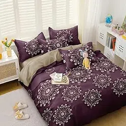 Sitting Style 350tc 1 Reversible Comforter Double King Size 90 x 100 Both Side Same Print 1 Bedsheet King Size 90 * 100 inches and 2 Pillow Cover (Comforter with Bedsheet)-image-31