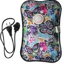 AAFOS STORE INDIA Electric Hot Warm Water Heating Bag Hot Water Bottle Pouch Massager for Pain Relief and Winters Heating Rechargeable Gel Pad Electrical 1 L Hot Water Bag, Multicolour-image-2
