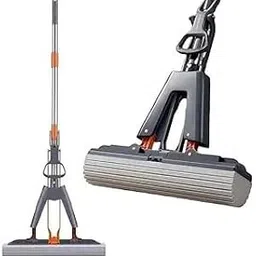 Sakshat enterprises Butterfly Sponge Mop, Squeeze Roller Mop with 1 Super Absorbent PVA Sponge Heads & Iron Handle for Hardwood Marble Ceramic Kitchen Bathroom Floor Cleaning-picture-17