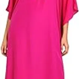 Solid Plain Short Beach Kaftan Cover up-image-82