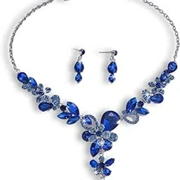 Latest Stylish Design Fancy Crystal Necklace Jewellery Set for Women | Trendy Celebrity Inspired Jewellery-image-39