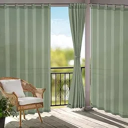HIPPO 230 GSM Outdoor Sun Blocking Balcony Tab-Top Curtains Sun & UV Protection, Light Filtering 4.5FTX7.5FT Door Curtain (Moon-Stone)-picture-13
