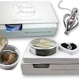 Wish Pearl in Oyster Necklace – Love Pearls Jewelry Gift for Girls and Women with Heart Pendant-picture-15