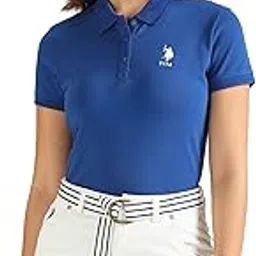 u.s. polo assn. Women's Solid Regular Fit Polo Shirt-picture-40